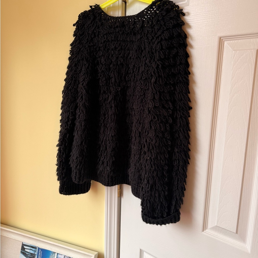 Universal Thread Black Loop Knit Cardigan - image 4